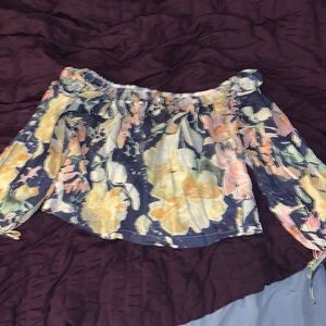 Free people off the shoulder hippie BoHo cute top